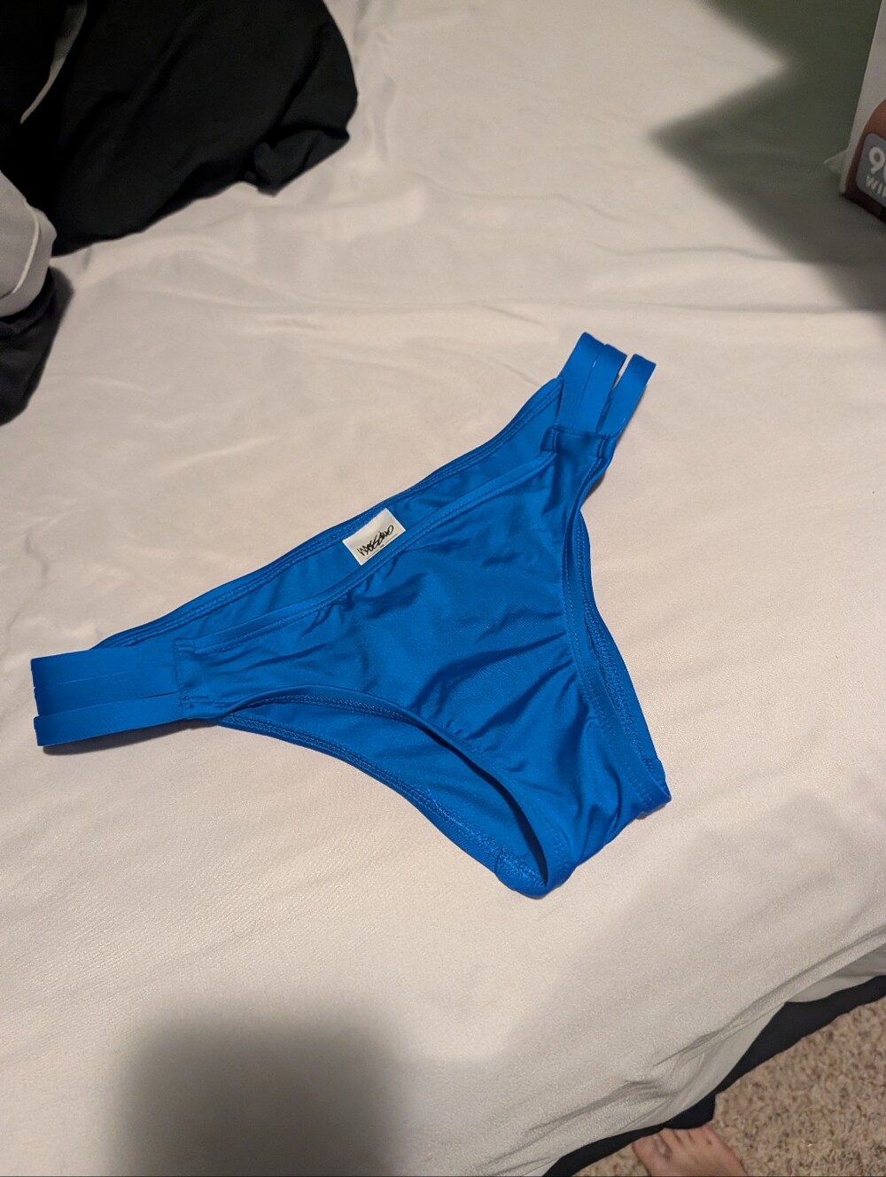Mossimo Supply Co. Electric Blue Double-Strap Bikini Bottoms